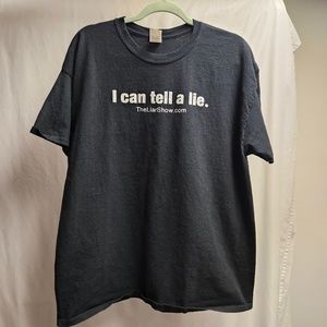 2for$20 I can tell a lie theliarshow.com t-shirt grey white souvenir shirt XL